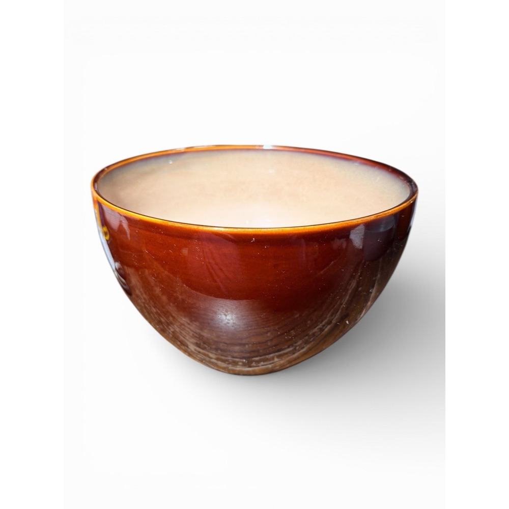 Sango Nova Brown Ceramic Bowl‎ Dishwasher Microwave Safe 8.5 Inch X 5.5 Inch
